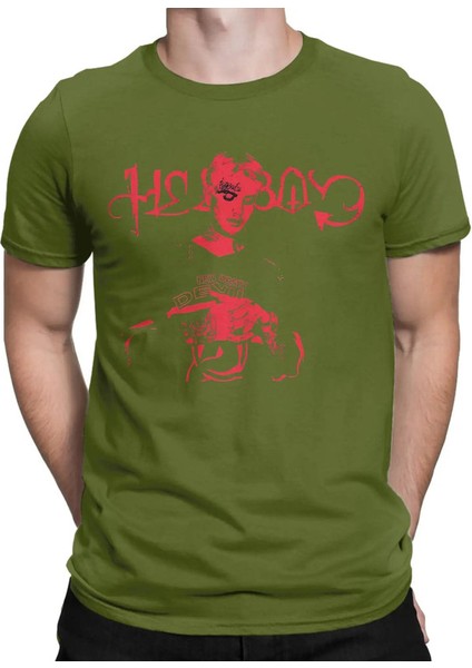 Erkekler Kadınlar Grafik Baskılı Lil Peep Crybaby Hellboy T Shirt Tee% 100 Pamuk T-Shirts Giysileri Renk: Ordu Yeşil/boyut: S (Yurt Dışından)