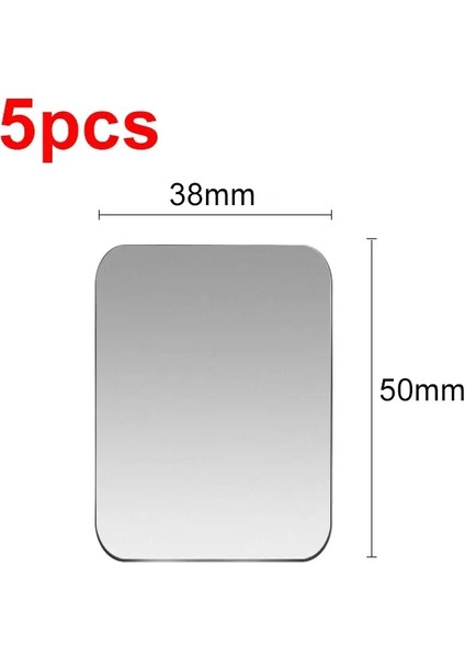 5/10 Adet Manyetik Araba Telefonu Için Metal Plaka Evrensel Demir Sayfa Çıkartması Güçlü Yapışkan Mıknatıs Telefon Tutucu Montaj Renk: 5pcs Gümüş 38X50 (Yurt Dışından)