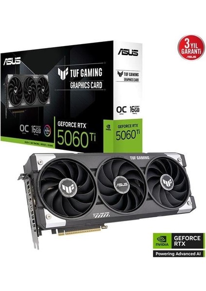 16GB TUF GAMING RTX5060TI-O16G GDDR7 128bit HDMI DP PCIe 5.0