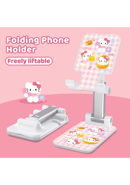 Sanrio Masa Telefon Tutucu Hello Kitty Kuromi Cinnamoroll Pochacco Katlanabilir Masaüstü Cep Telefonu E Ayarlanabilir Telefon Standkolor: Kitty 2 (Yurt Dışından)