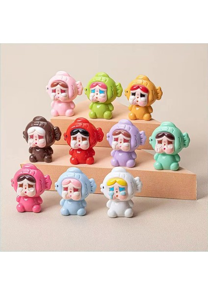 5/10PCS Crybaby Model Oyuncak 3D Masaüstü Dekorasyon Anime Figürleri Araba Süsleri Hediye Random Random: C01/BOYUT: 5pcs Random (Yurt Dışından)