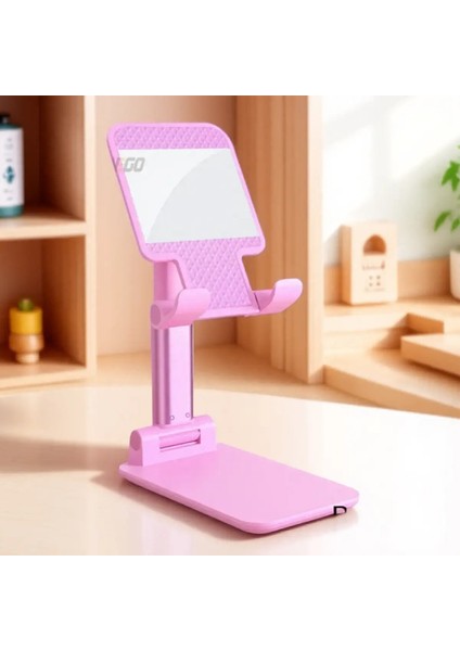 Taşınabilir Ayarlanabilir Cep Telefonu Tablet Stand Tutucu Braketi Katlanır Masa Montajı Accessoriescolor: Pembe (Yurt Dışından)