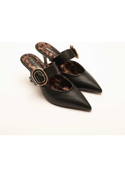 Debora Taş Detaylı Yüksek Topuk Kadın Terlik Ayakkabı modelleri