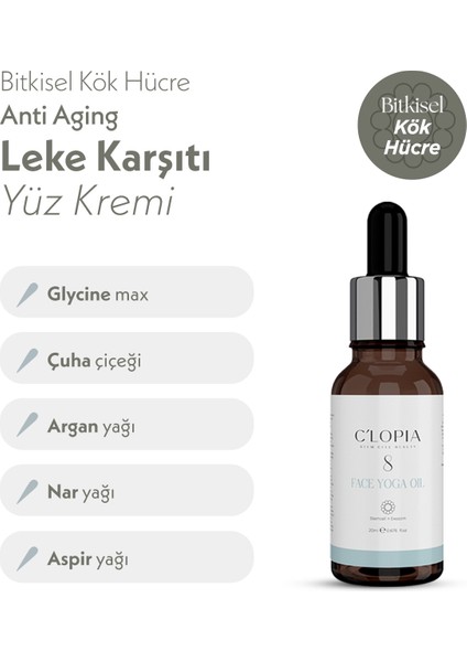 Anti-Aging Bitkisel Kök Hücre Yüz Yoga Yağı, Zencefil, Ylang Ylang, Kuşburnu, Çuha Çiçeği fiyatları