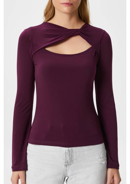 Kadın Roof Mürdüm Sandy Bluz modelleri