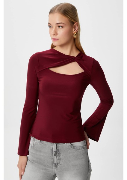 Kadın Roof Bordo Sandy Bluz