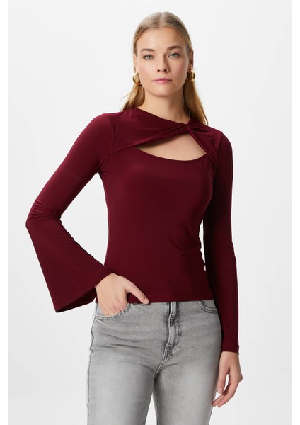 Kadın Roof Bordo Sandy Bluz modelleri