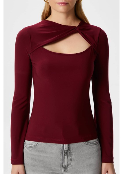 Kadın Roof Bordo Sandy Bluz