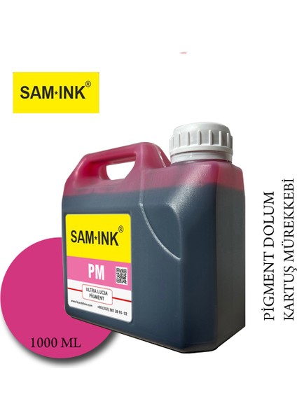 FEYİNK® Samink Canon Lucia Pro Serisi Plotter Pigment Kartuş Dolum Mürekkebi Pm (Photo MAGENTA)-1000ML-