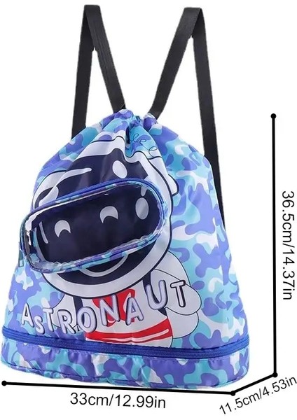Karikatür Yüzme Çantası, Fitness Büyük Kapasiteli Yı Çantası, Kuru Islak Ayırma Duş Depolama Çantası, Çocuk Taşınabilir Sırt Çantası Zwq Renk: Astronot/boyut: 15 Inç (Yurt Dışından)