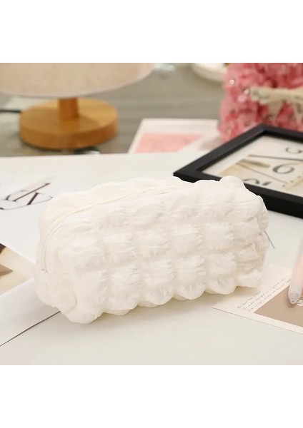 Puf Kalem Kasası Kawaii Ins Büyük Kapasiteli Kalem Çantası Basit Depolama Çantası Kızlar Kozmetik Çanta Okul Malzemeleri Kırtasiye Bagcolor: Saf Siyah (Yurt Dışından)