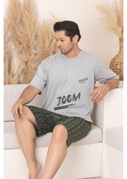 Büyük Beden Pamuklu Cepli Kısa Kollu Şortlu Erkek Pijama Takımı fiyatları