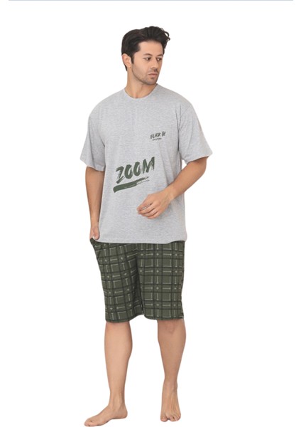 Büyük Beden Pamuklu Cepli Kısa Kollu Şortlu Erkek Pijama Takımı indirimleri