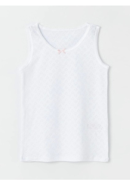 Lcw Kids Beyaz Bisiklet Yaka Basic Kız Çocuk Atlet 2'li modelleri