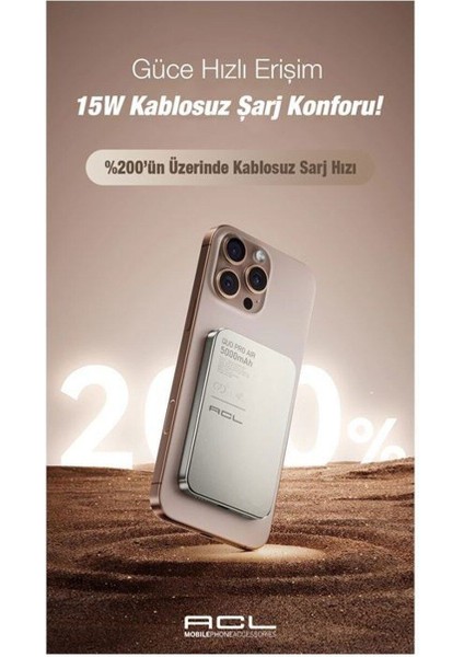 15W Magsafe Uyumlu Kablosuz Manyetik Powerbank 5000MAH Hızlı Şarj LED Göstergeli Taşınabilir Şarj modelleri