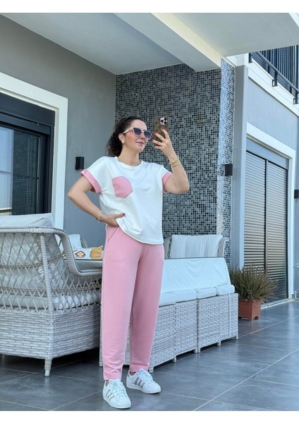 AYDOGANTICARET44 Kadın Kristal Kumaş Garnili Cep Detaylı Ikili Takım fiyatları
