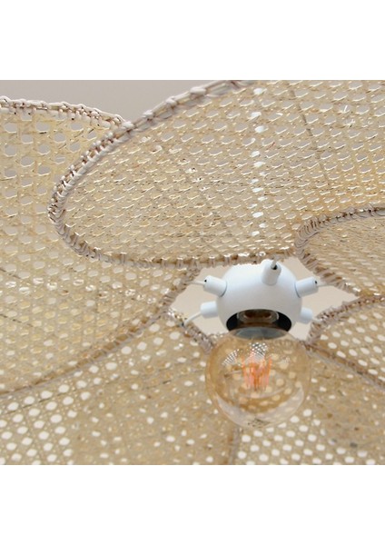 Mylamp Papatya Beyaz Doğal Hazeran 75 cm Avize modelleri