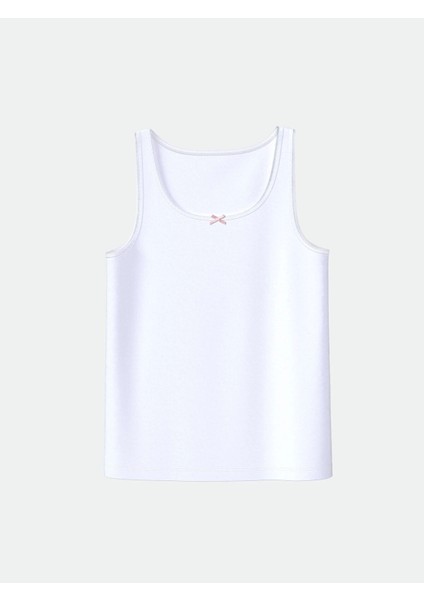 Lcw Kids Beyaz Bisiklet Yaka Kız Çocuk Atlet 2'li modelleri