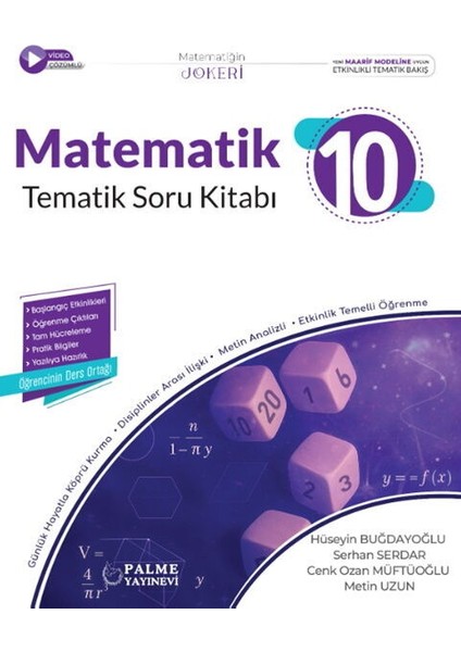 Palme Yayınları 10. Sınıf Matematik Tematik Soru Kitabı modelleri