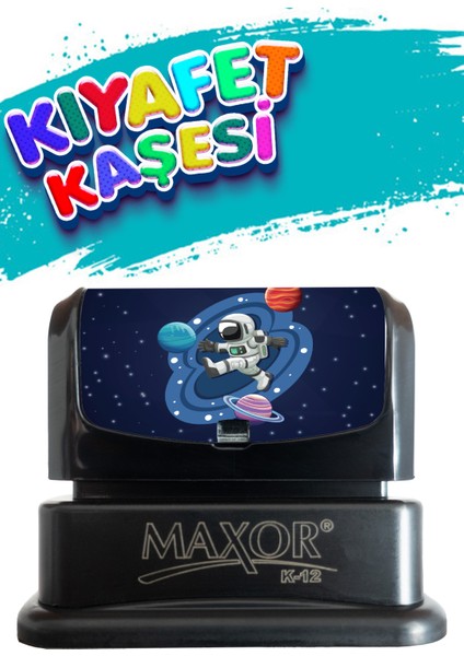 Kıyafet Kaşesi Astronot Temalı Öğrenci Kaşesi/ Kıyafet Etiketi / Kumaş Kıyafet Kaşesi