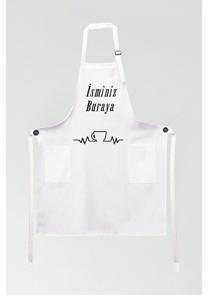 Mutfak Önlüğü Kişiye ve İsme Özel Nakışlı Mutfak Önlüğü Fincan Farklı Renkler modelleri