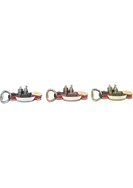 Metal Istanbul Temalı Yöresel Magnet Açacak Model 3