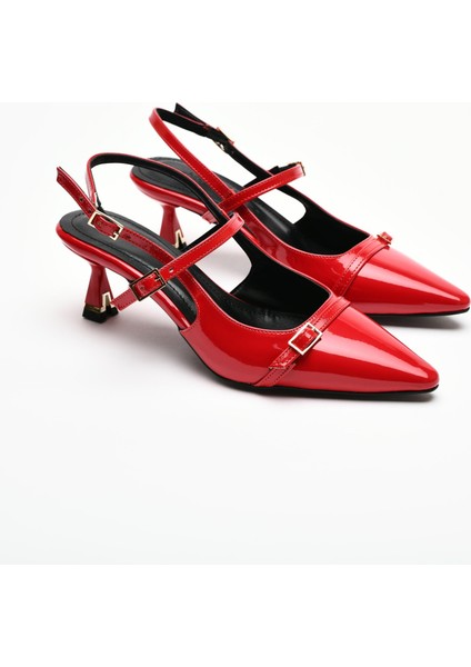 Asta Kısa Topuklu Tokalı Rugan Stiletto