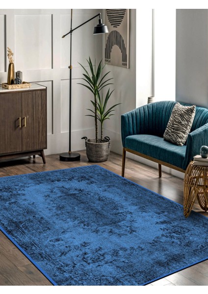 Vitage Mavi Eskitme Model Dokuma Taban Kilim fiyatları