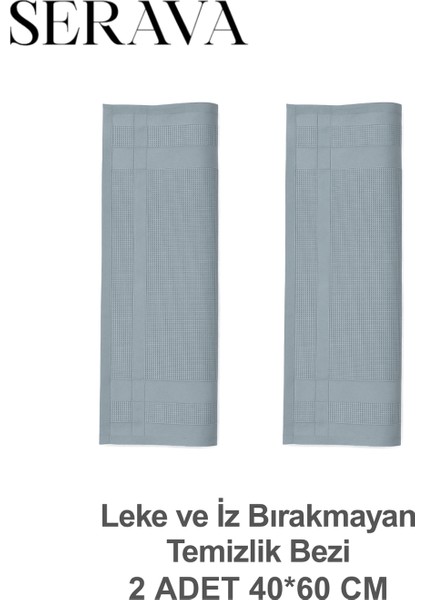 2'li Mikrofiber Bez – Leke ve Iz Bırakmayan Temizlik Bezi (40X60)