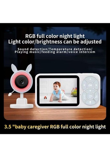 Bebek Kamerası Kumandalı Monitörlü Karşılıklı Konuşma Rgb Işıklı Hdgece Görüslü Hatırlatıcılı Kamera fiyatları
