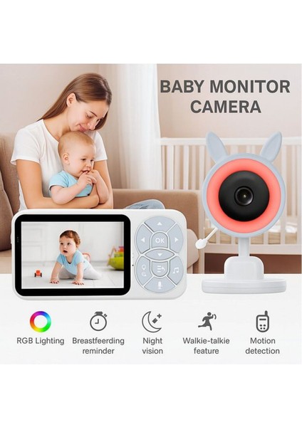 Bebek Kamerası Kumandalı Monitörlü Karşılıklı Konuşma Rgb Işıklı Hdgece Görüslü Hatırlatıcılı Kamera indirimleri