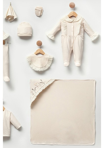 Kız Bebek Hastane Çıkış Seti Fırfırlı Hediyelik Kutulu 10 Parça modelleri