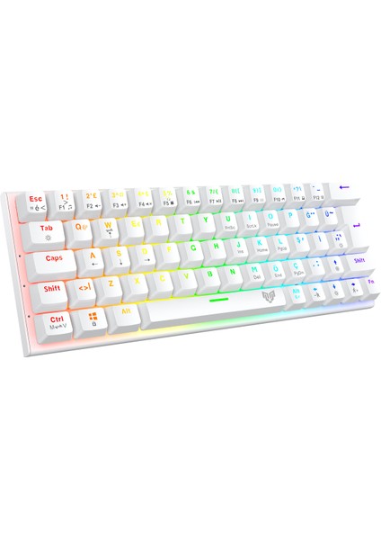 Runner Rgb Mekanik Gaming Oyuncu Klavyesi Red Switch Q Beyaz indirimleri