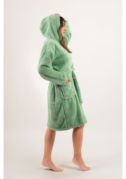 Kapşonlu Wellsoft Peluş Sabahlık Ev Giyimi fiyatları