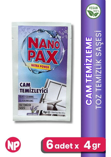 Cam Temizlik Toz Temizlik Saşesi (6 Adet x 4gr)