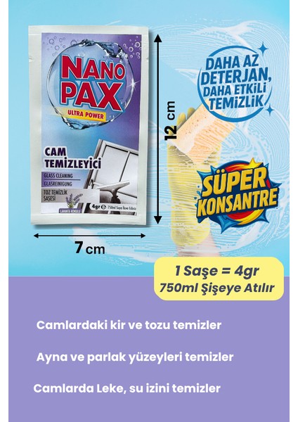 Cam Temizlik Toz Temizlik Saşesi (6 Adet x 4gr) modelleri