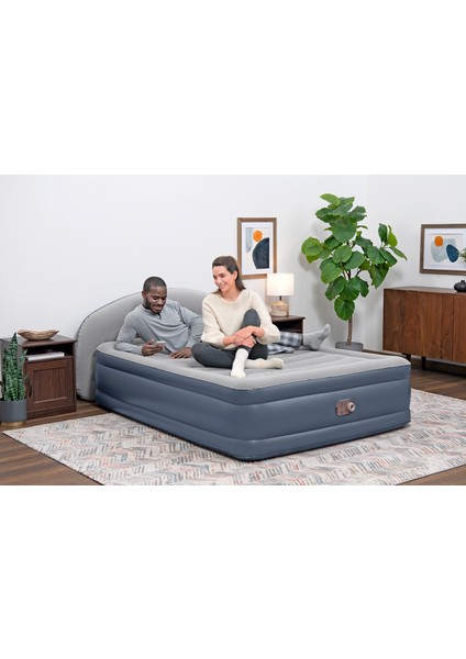 671BD Tritech Elektrikli Şişme Yatak - Çift Kişilik, Longelux Başlıklı Şişme Yatak 229X152X84 cm