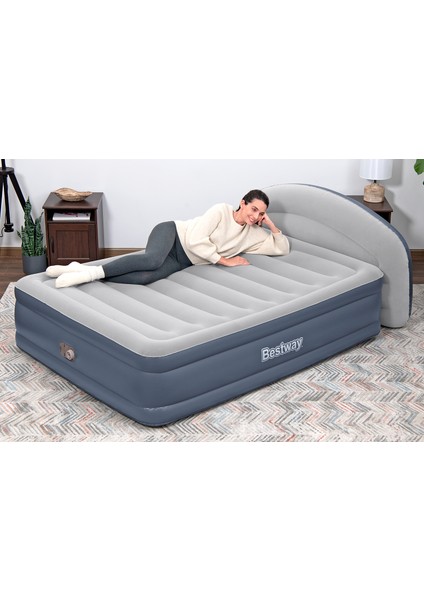 671BD Tritech Elektrikli Şişme Yatak - Çift Kişilik, Longelux Başlıklı Şişme Yatak 229X152X84 cm