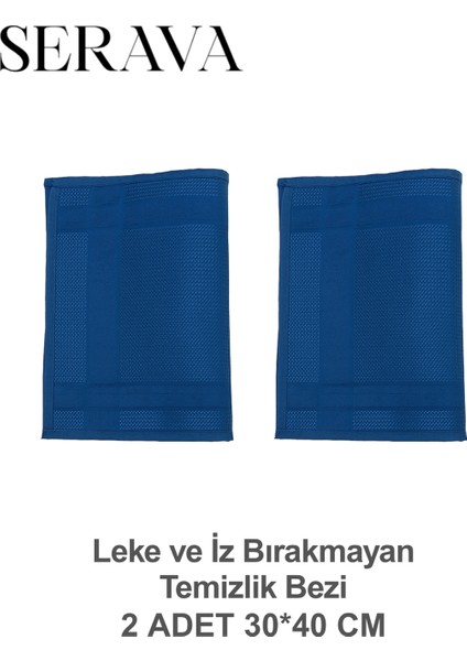 2'li Mikrofiber Bez – Leke ve Iz Bırakmayan Temizlik Bezi (30X40)