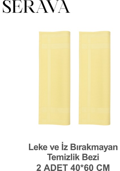 2'li Mikrofiber Bez – Leke ve Iz Bırakmayan Temizlik Bezi (40X60)