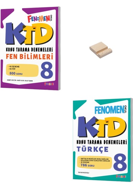 Fenomen Yayıncılık Lgs 8. Sınıf Fen Bilimleri ve Türkçe Konu Tarama Denemeleri + Telefon Tutucu