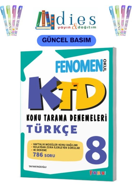 Fenomen Yayıncılık Lgs 8. Sınıf Türkçe Konu Tarama Denemeleri + Telefon Tutucu