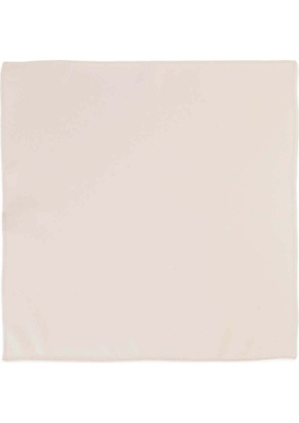 Ekru Klasik Saten Cep Mendili