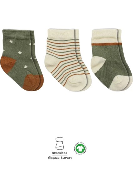 3'lü Penye Kız Soket Çorap BS10112 Nil