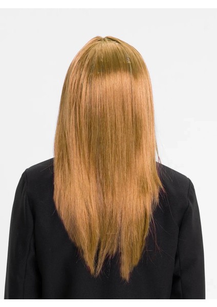 Altın Renk Düz Kesim Içi Astarlı Uzun Parti Peruğu Takma Saç (5047) fiyatları