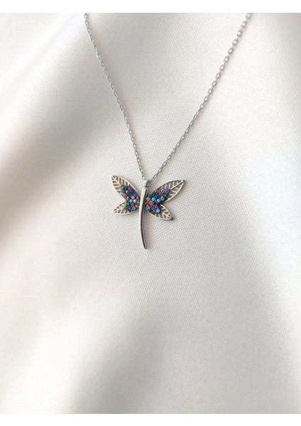 925 Ayar Gümüş Zirkon Taşlı Yusufçuk Kolye fiyatları