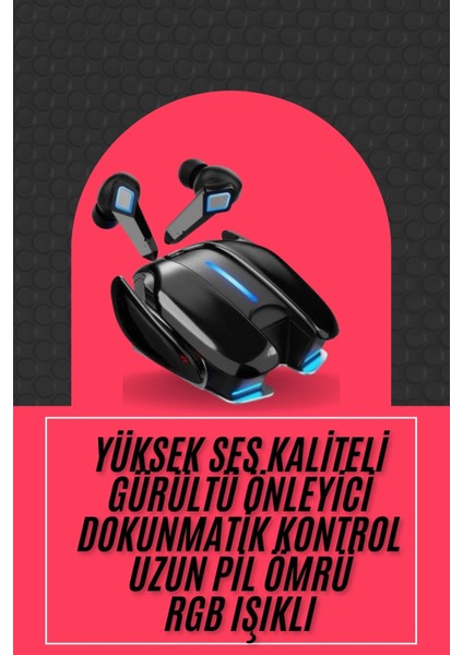 Oyuncu Kulaklığı Gamer Kulaklık Anc Özelliği Rgb Işıklı K68 Bluetooth Kulaklık fiyatları
