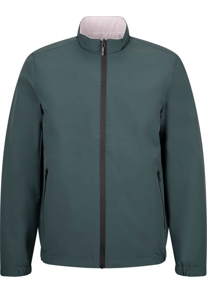 Yeşil Slim Fit Hakim Yaka Mont