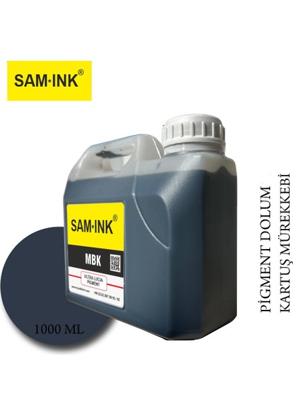 FEYİNK® Samink Hp Z Serisi Plotter Pigment Kartuş Dolum Mürekkebi Mk (Matt Black) -1000ML-