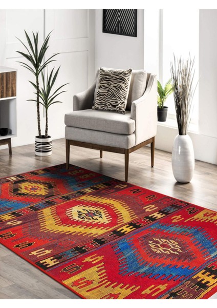 Vitage Mavi Eskitme Model Dokuma Taban Kilim fiyatları